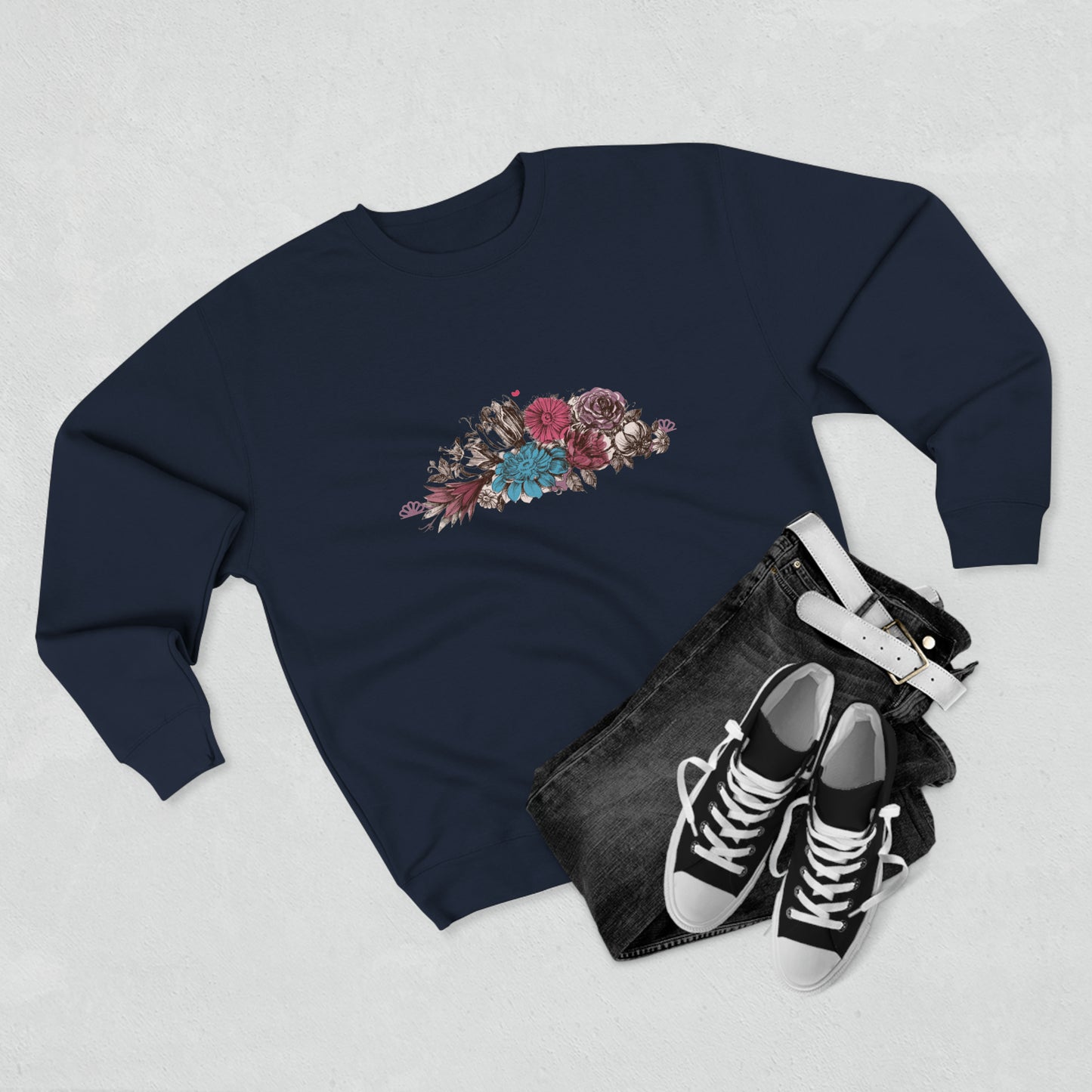Floral Bliss Unisex Crewneck Sweatshirt