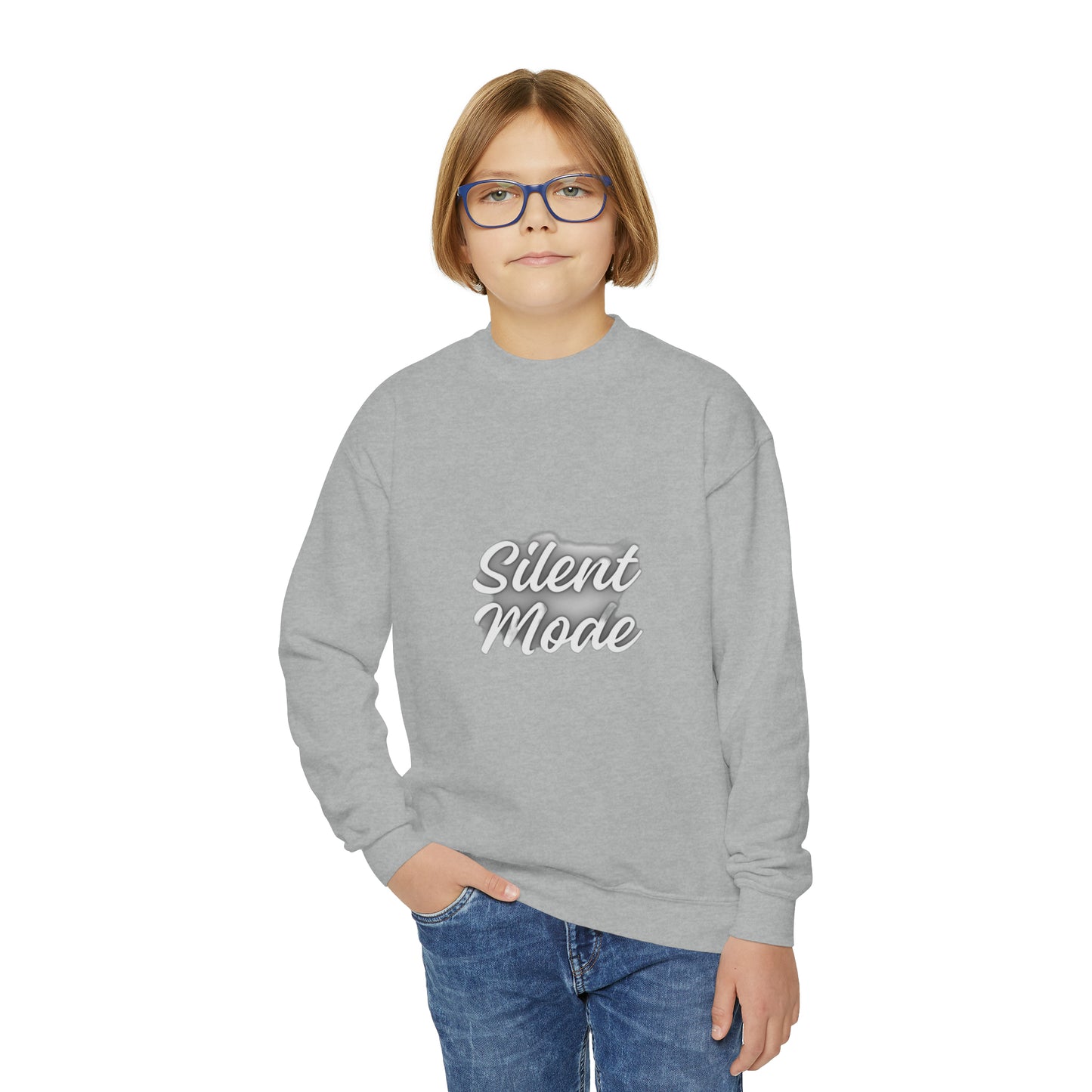 Silent Mode Youth Crewneck Sweatshirt