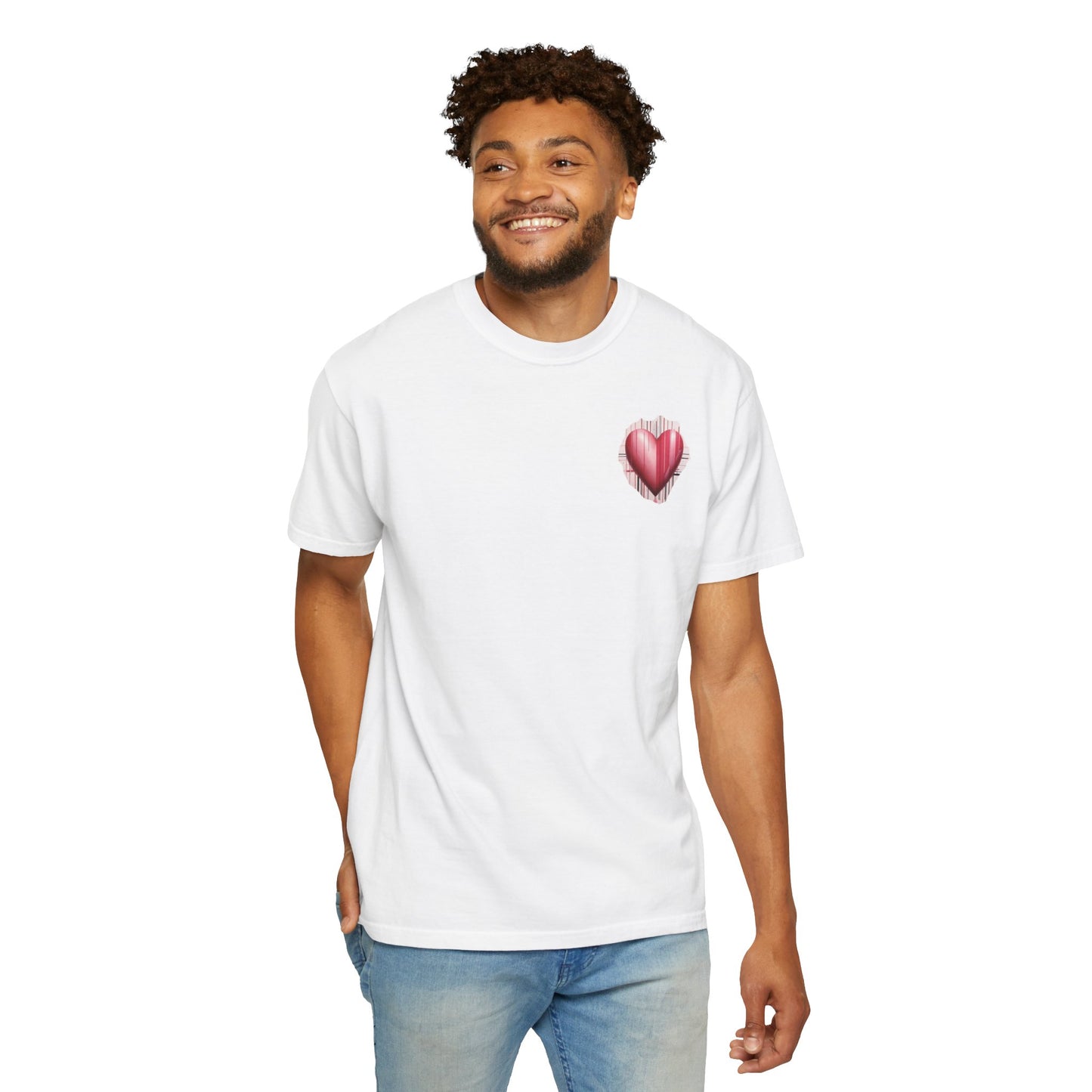 Red heart Unisex Garment-Dyed T-shirt