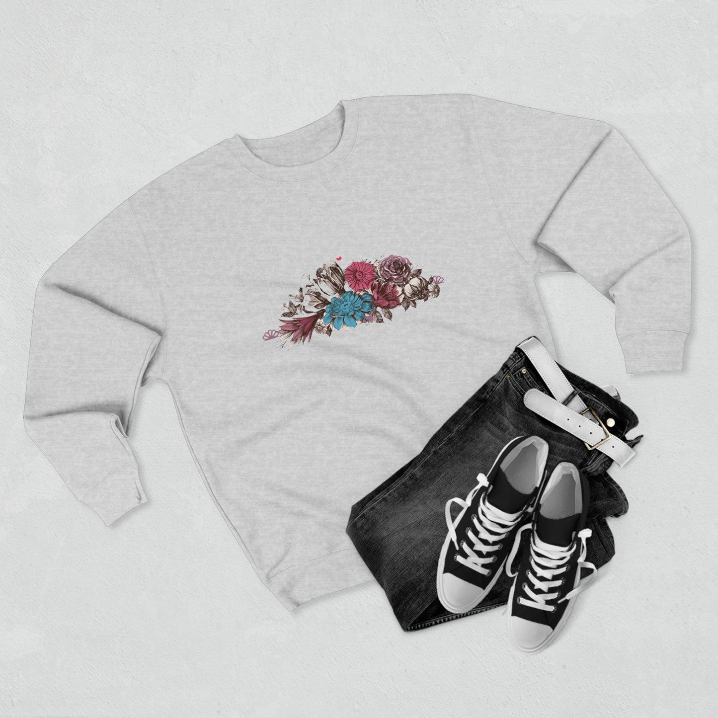 Floral Bliss Unisex Crewneck Sweatshirt