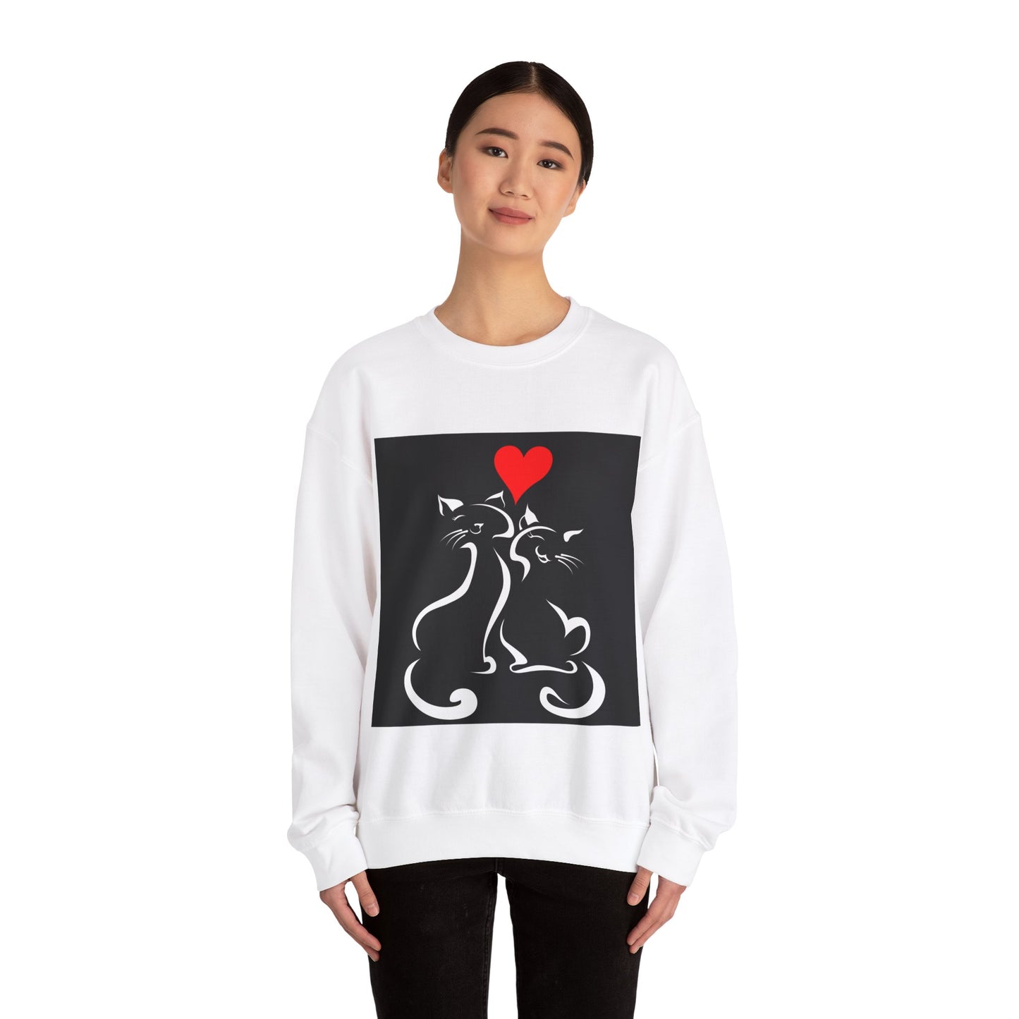Cats in Love Unisex Heavy Blend™ Crewneck Sweatshirt