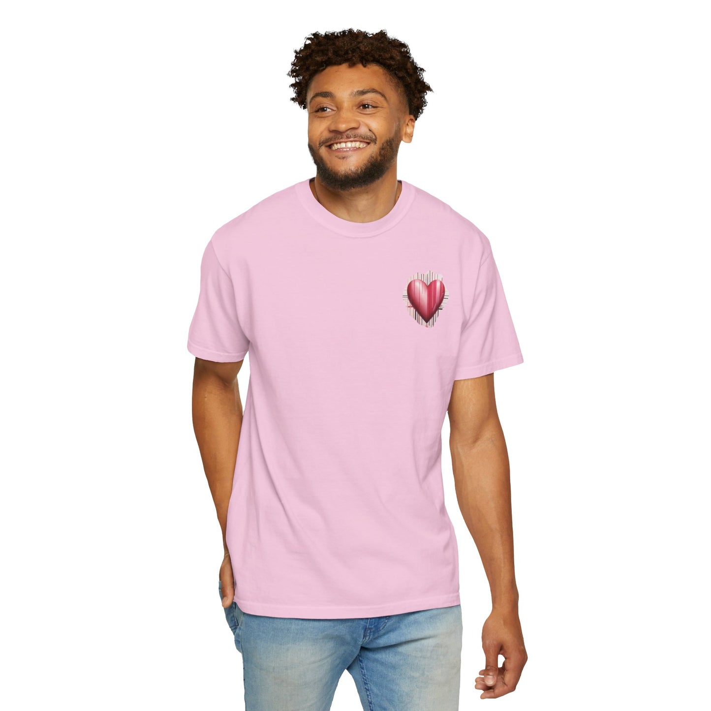 Red heart Unisex Garment-Dyed T-shirt