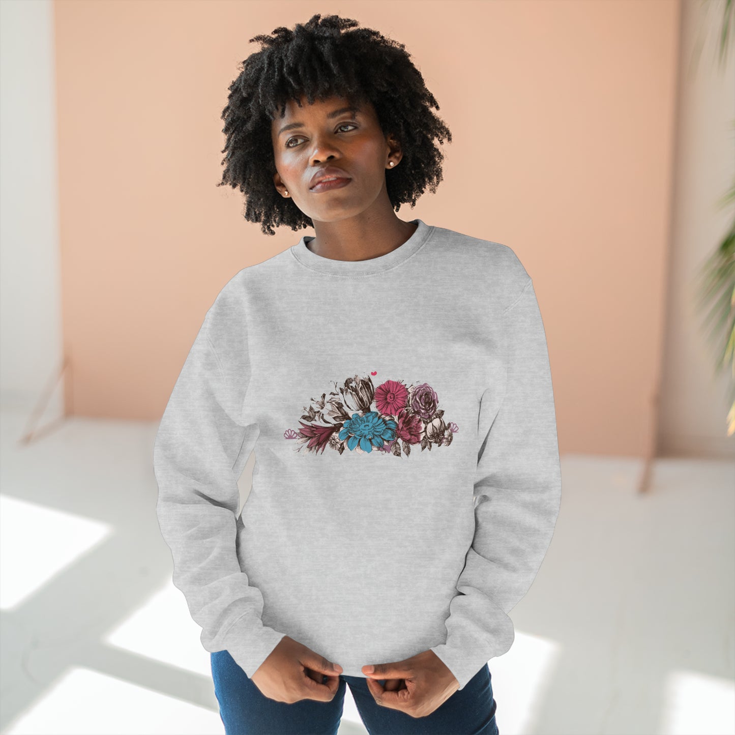 Floral Bliss Unisex Crewneck Sweatshirt