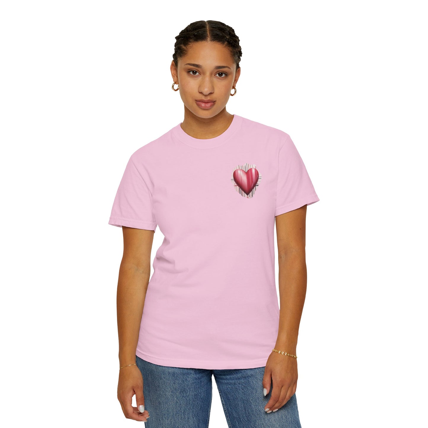 Red heart Unisex Garment-Dyed T-shirt