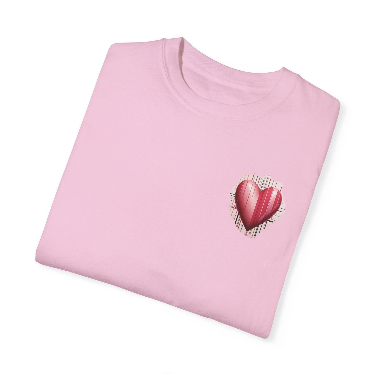 Red heart Unisex Garment-Dyed T-shirt