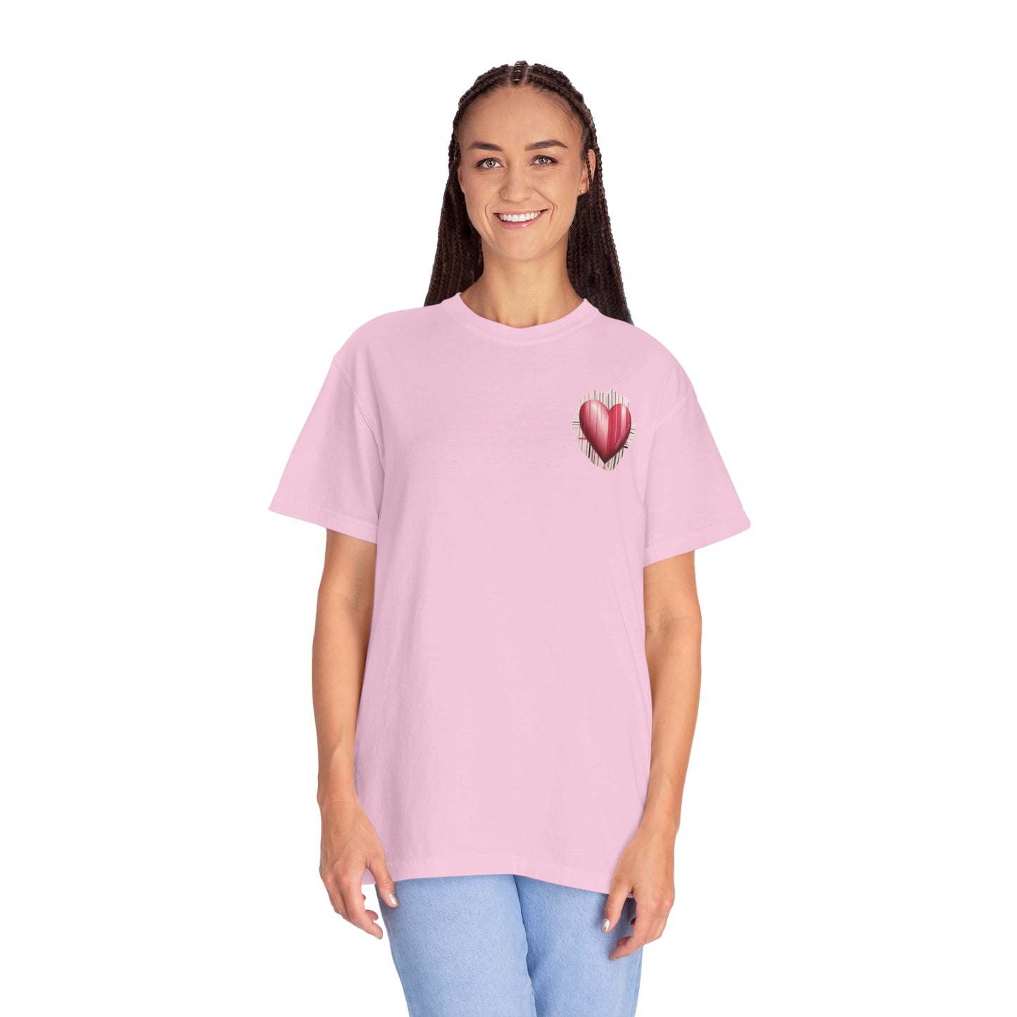 Red heart Unisex Garment-Dyed T-shirt
