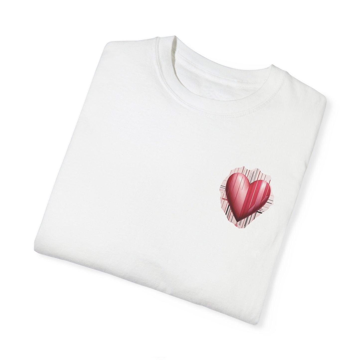 Red heart Unisex Garment-Dyed T-shirt