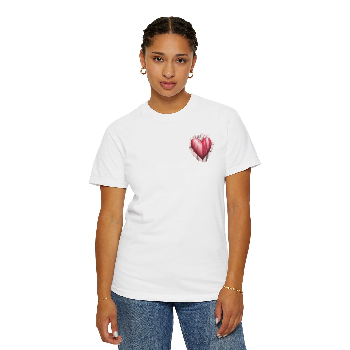 Red heart Unisex Garment-Dyed T-shirt