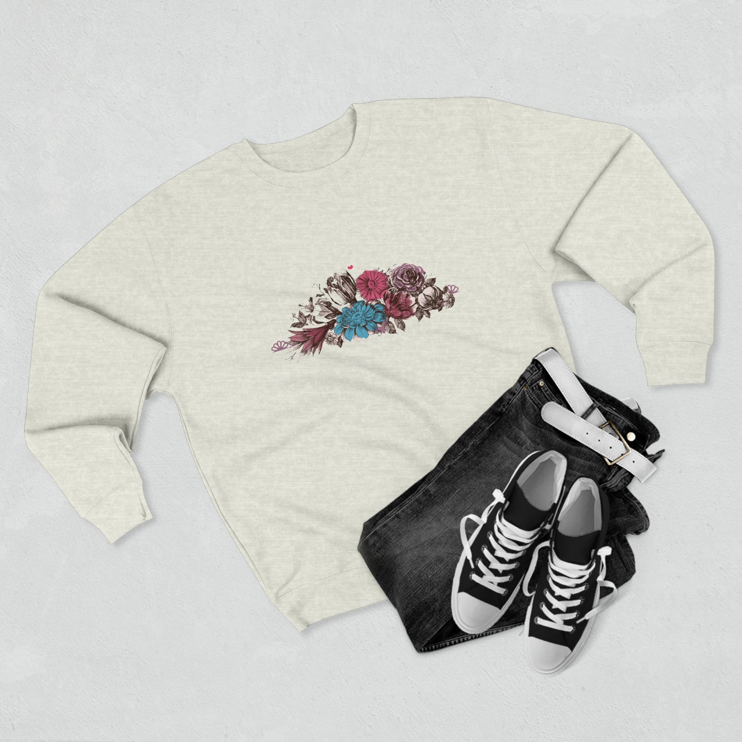 Floral Bliss Unisex Crewneck Sweatshirt