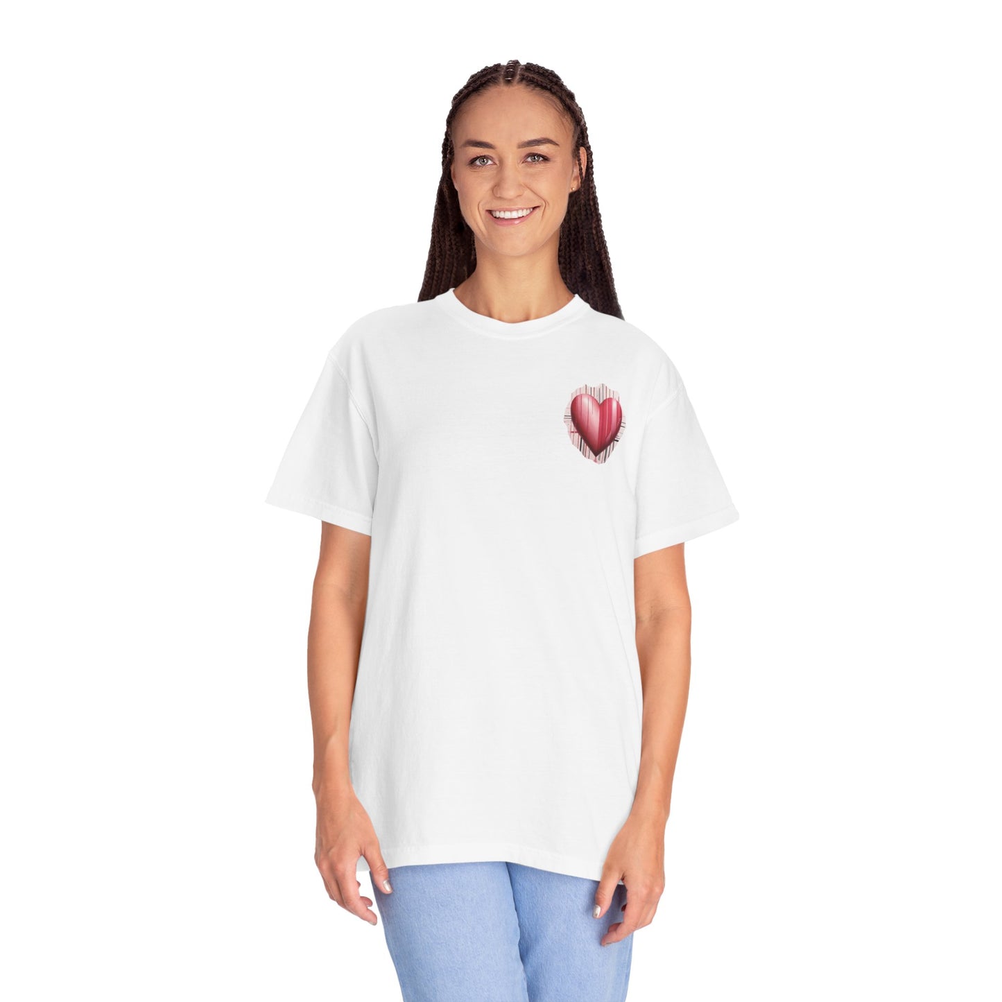 Red heart Unisex Garment-Dyed T-shirt