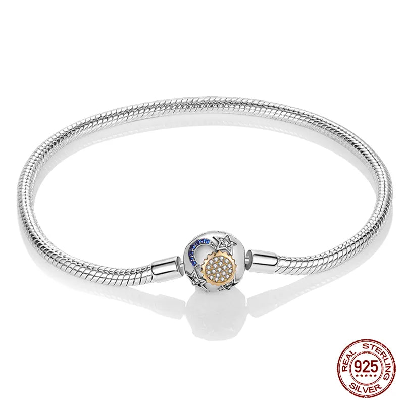 Star Moon Silver Bracelet