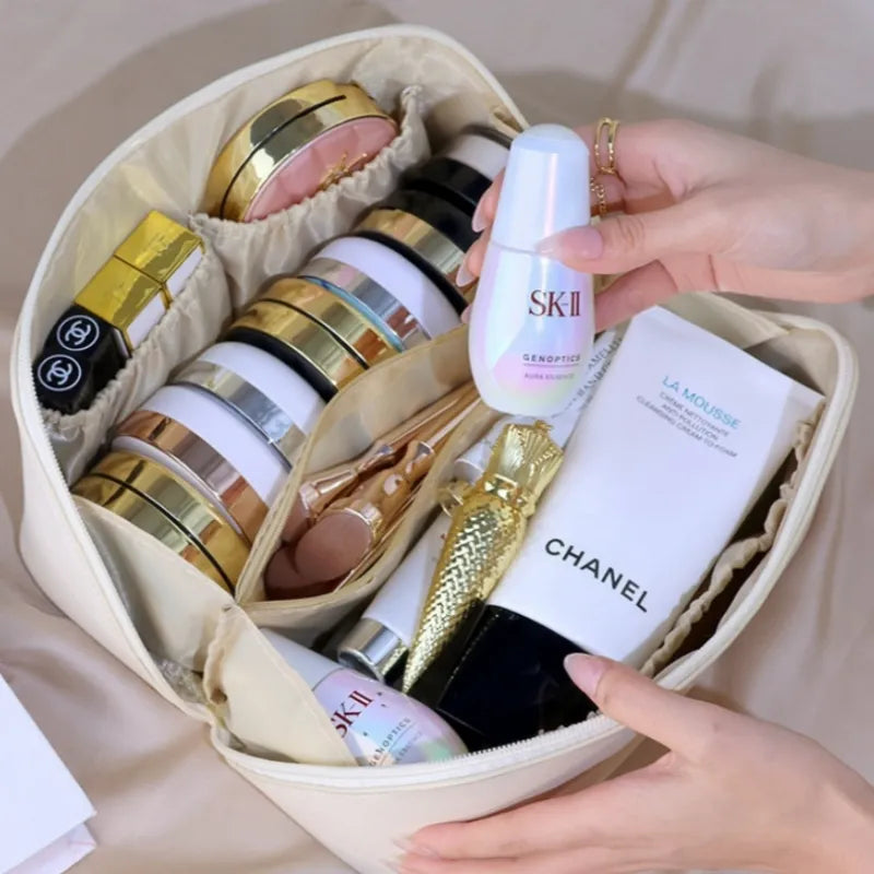 Travel Makeup Bag Make Up Skincare Holder Storage Box Cosmetics Organizer Plastic Container For Bathroom Dressing Table Home - Vanachie Retail
