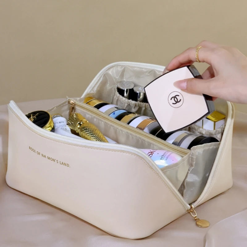 Travel Makeup Bag Make Up Skincare Holder Storage Box Cosmetics Organizer Plastic Container For Bathroom Dressing Table Home - Vanachie Retail