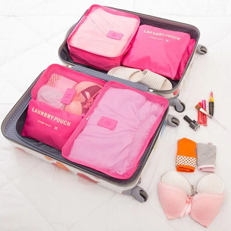 6-piece large size travel organizer