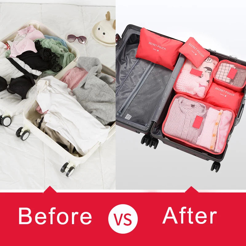 6pcs Travel Organizer Storage Bags