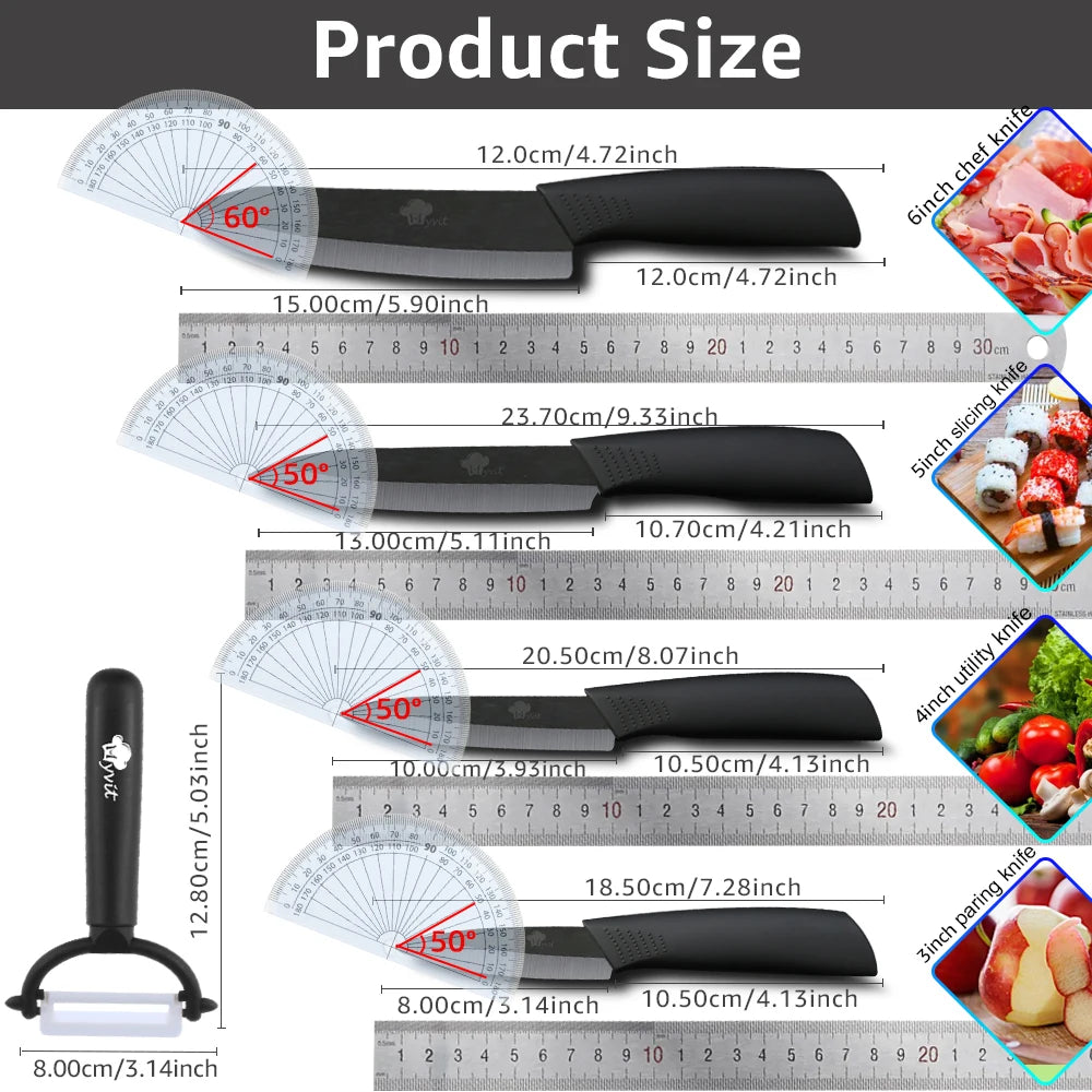 Ceramic Kitchen knives Set