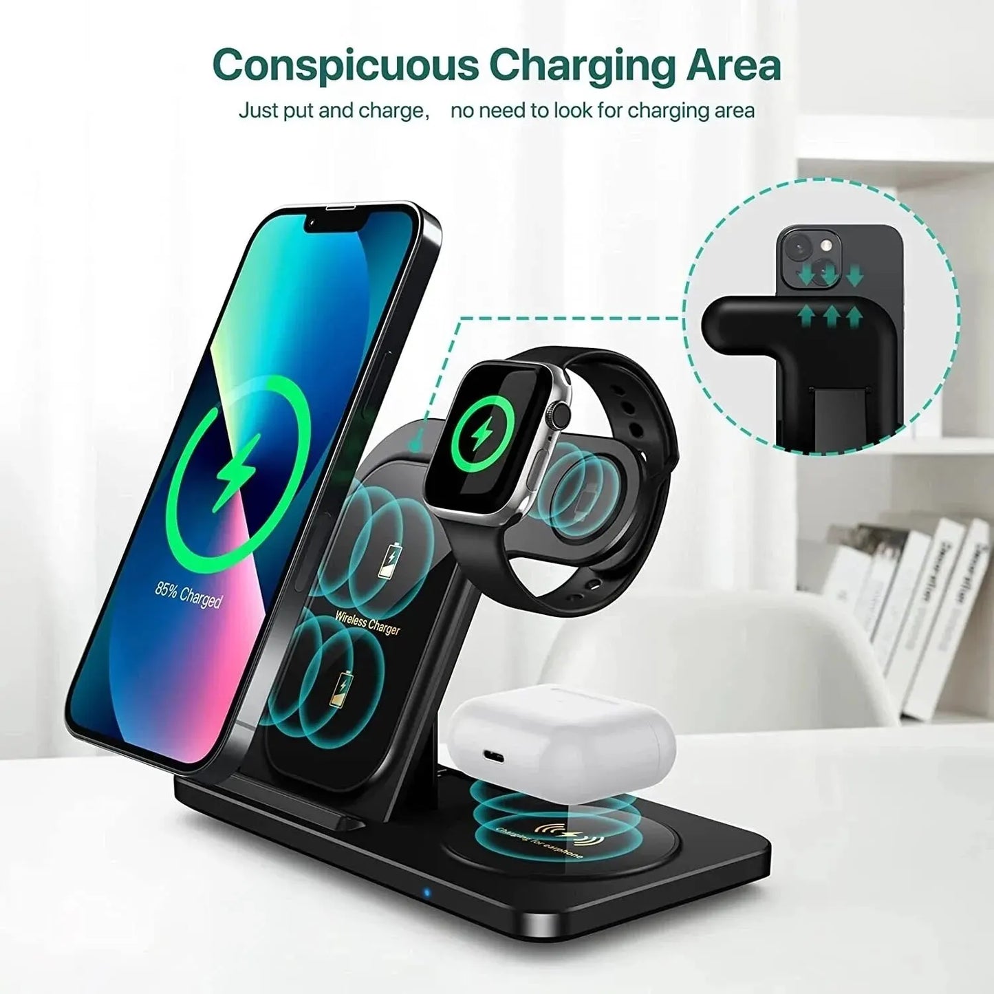 3 in 1 Wireless IPhone Charger Stand