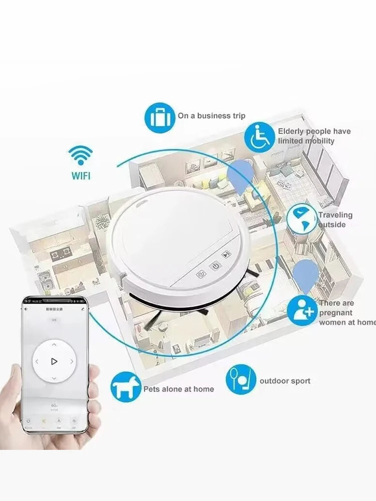 2024 New Automatic Recharge APP Control Robot Sweeping Machine