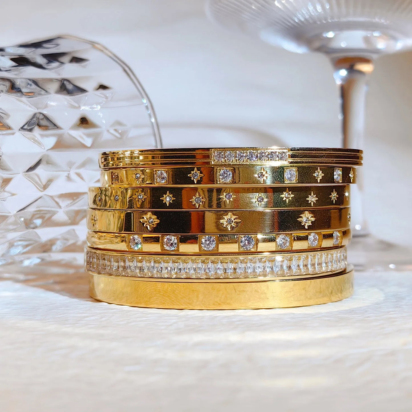Waterproof Cubic Zirconia Bangles