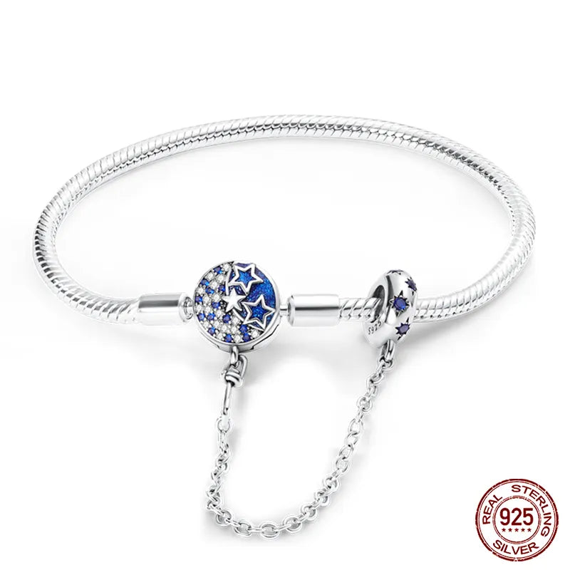 Star Moon Silver Bracelet