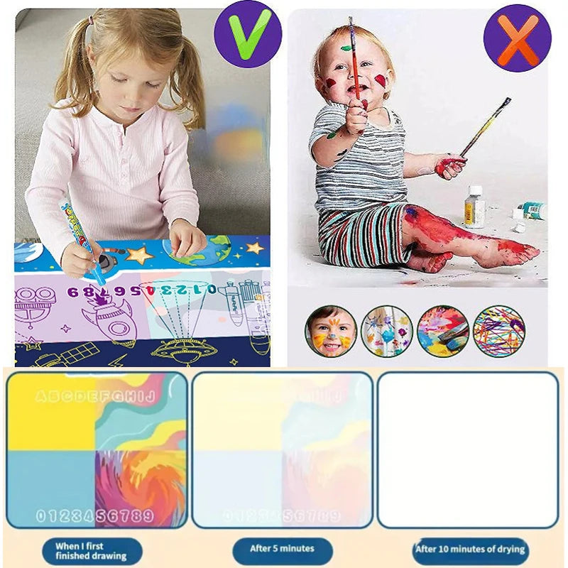 Magic Water Drawing Coloring Doodle Mat