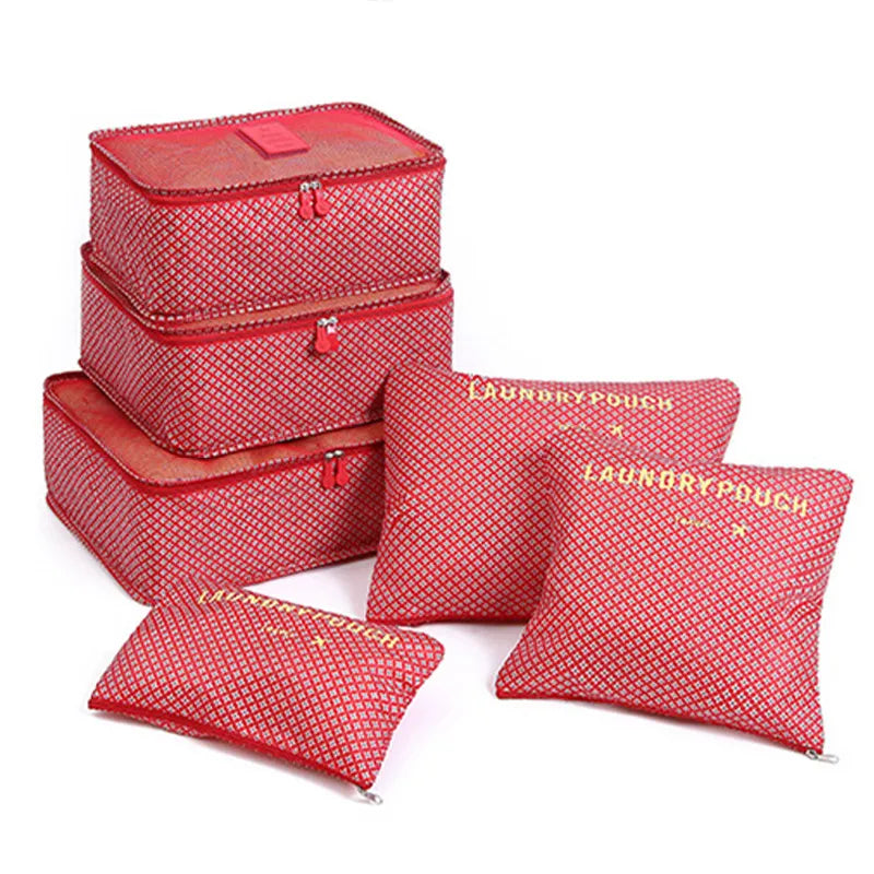 6-piece large size travel organizer