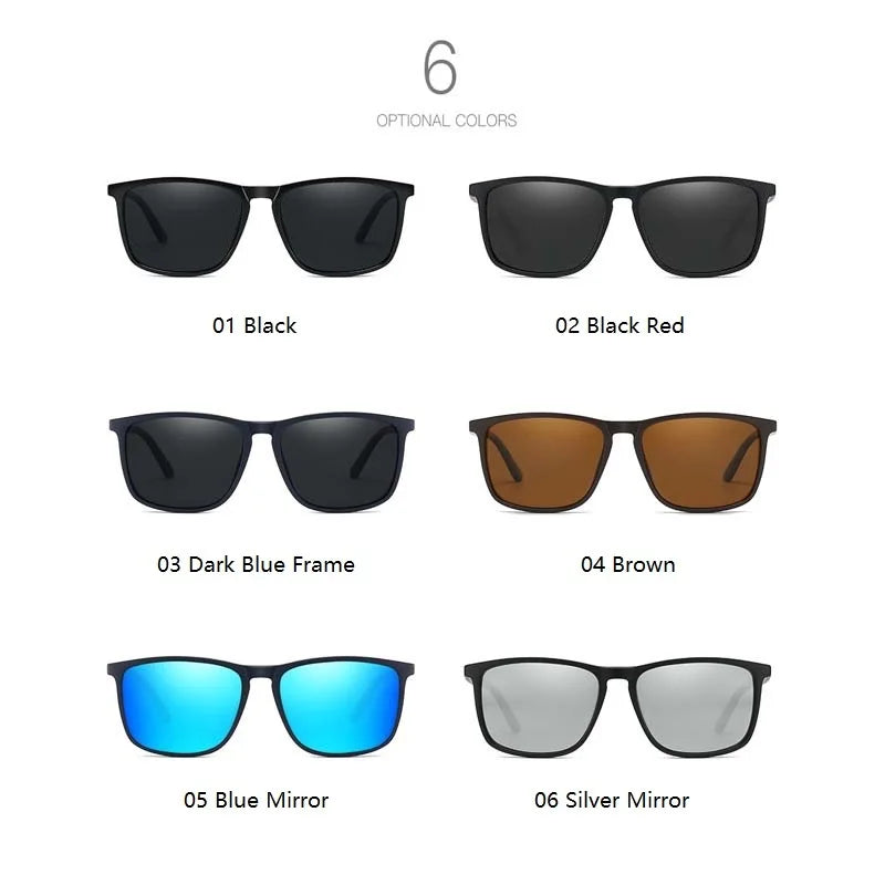 Luxury Square Vintage Polarized Sunglasses