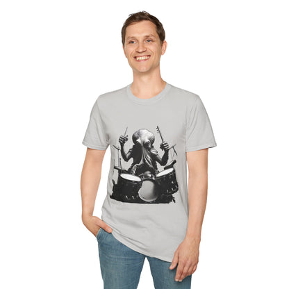 Octo-Beats" Drumming Octopus T-ShirtUnisex Softstyle T-Shirt