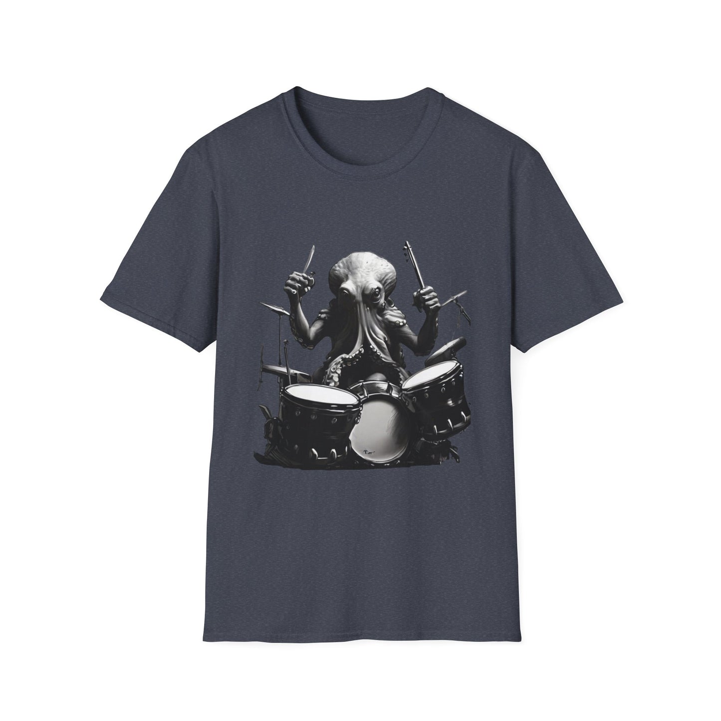 Octo-Beats" Drumming Octopus T-ShirtUnisex Softstyle T-Shirt