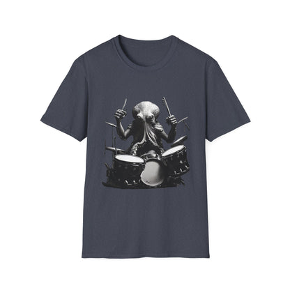 Octo-Beats" Drumming Octopus T-ShirtUnisex Softstyle T-Shirt