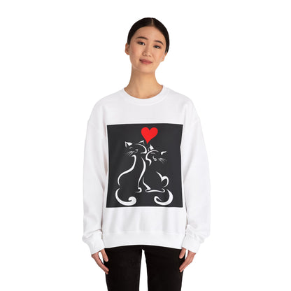 Cats in Love Unisex Heavy Blend™ Crewneck Sweatshirt