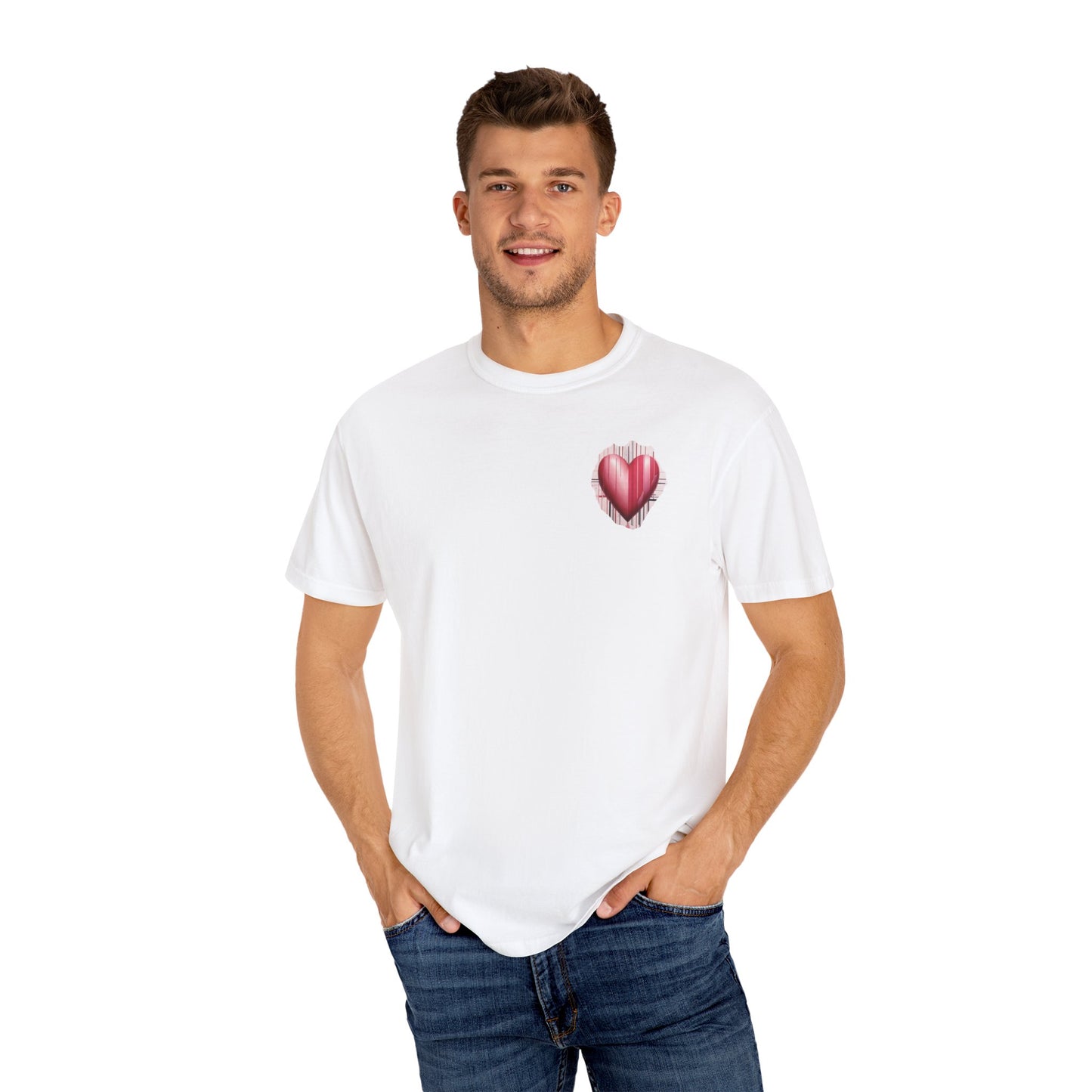 Red heart Unisex Garment-Dyed T-shirt