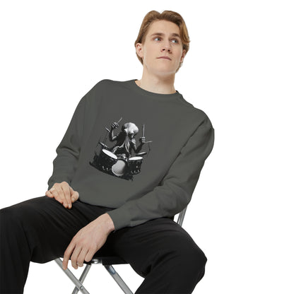 Octopus playing drums Unisex Garment-Dyed Sweatshirt