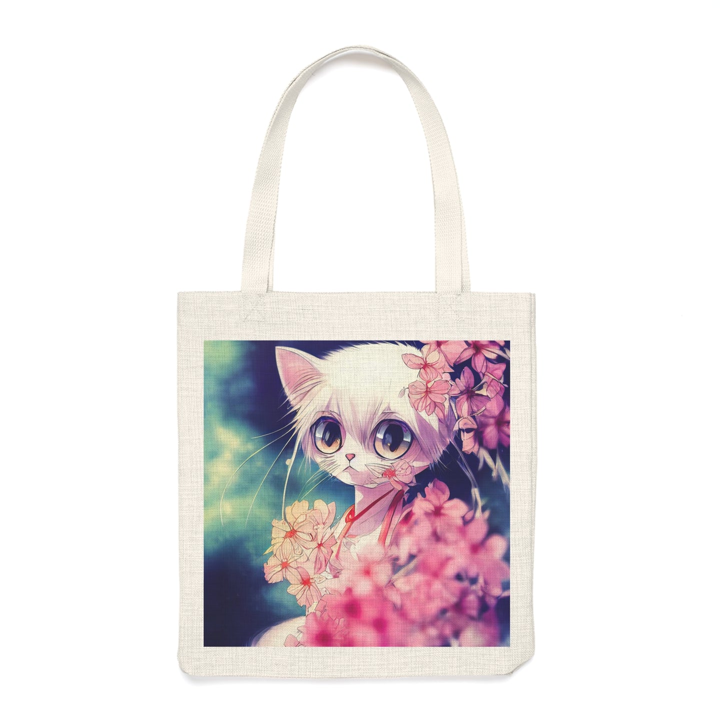 Cute Kitten Polyester Tote Bag