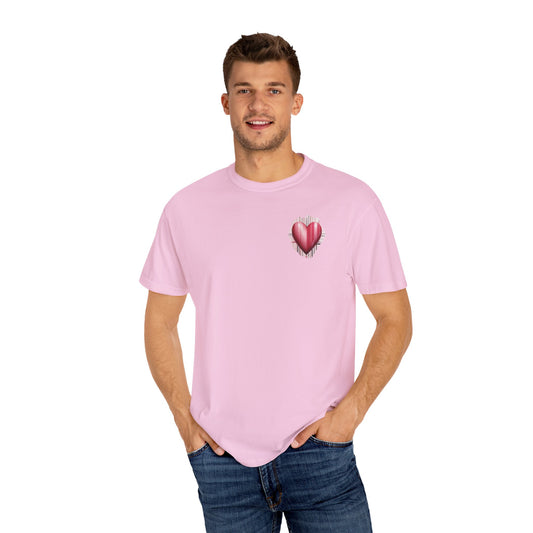 Red heart Unisex Garment-Dyed T-shirt