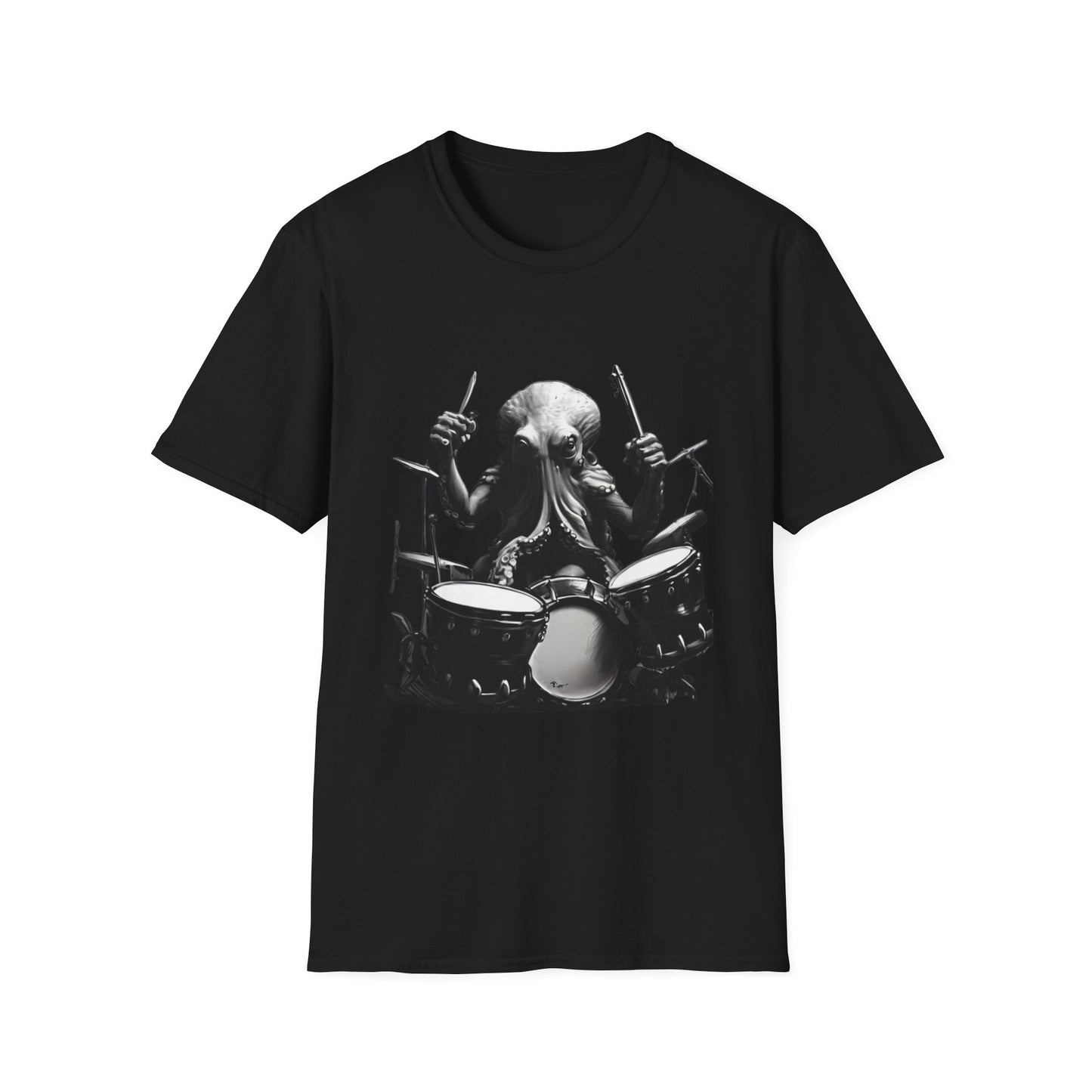 Octo-Beats" Drumming Octopus T-ShirtUnisex Softstyle T-Shirt