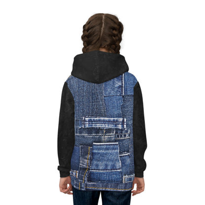 Printed Jeans Children's Hoodie