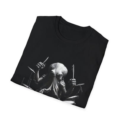 Octo-Beats" Drumming Octopus T-ShirtUnisex Softstyle T-Shirt