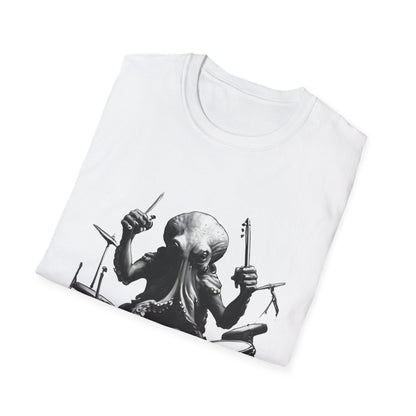 Octo-Beats" Drumming Octopus T-ShirtUnisex Softstyle T-Shirt