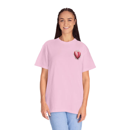 Red heart Unisex Garment-Dyed T-shirt