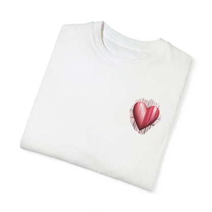 Red heart Unisex Garment-Dyed T-shirt