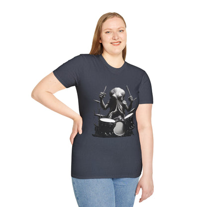Octo-Beats" Drumming Octopus T-ShirtUnisex Softstyle T-Shirt