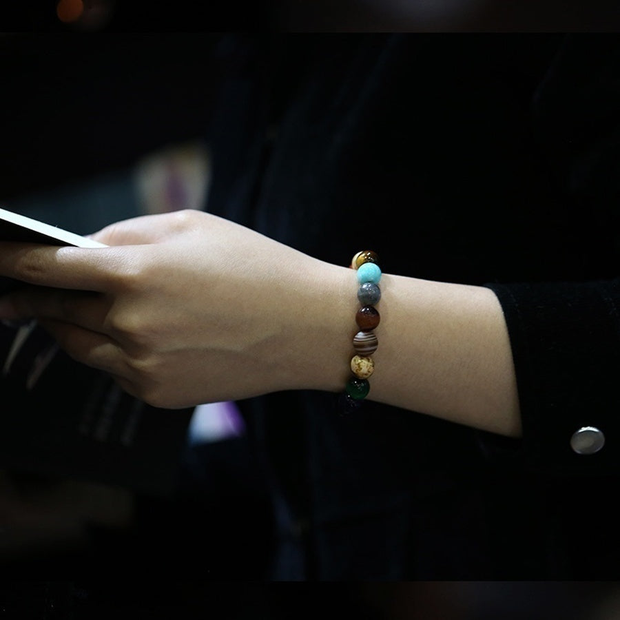 Manifestation Eight Planets Beaded Bracelet