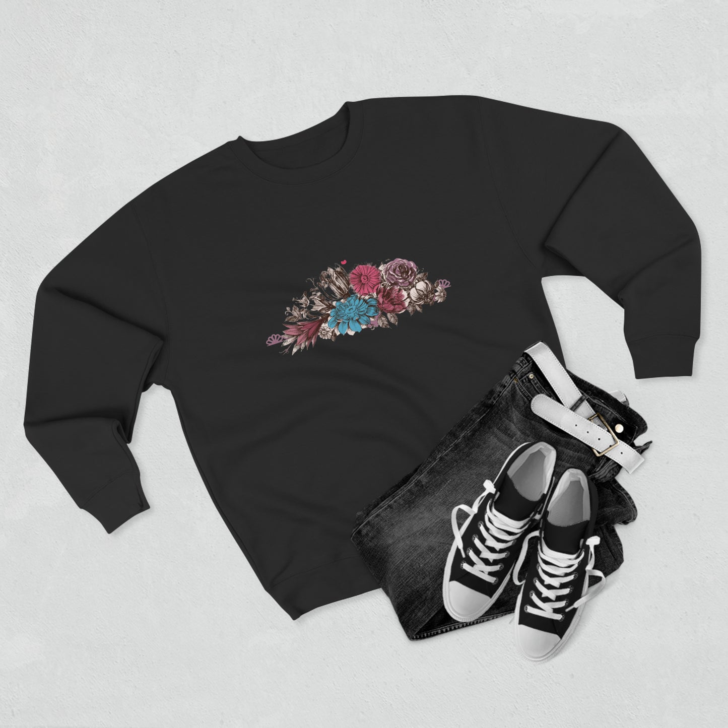 Floral Bliss Unisex Crewneck Sweatshirt