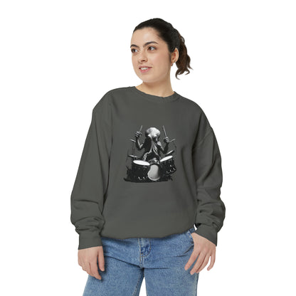 Octopus playing drums Unisex Garment-Dyed Sweatshirt