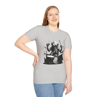 Octo-Beats" Drumming Octopus T-ShirtUnisex Softstyle T-Shirt