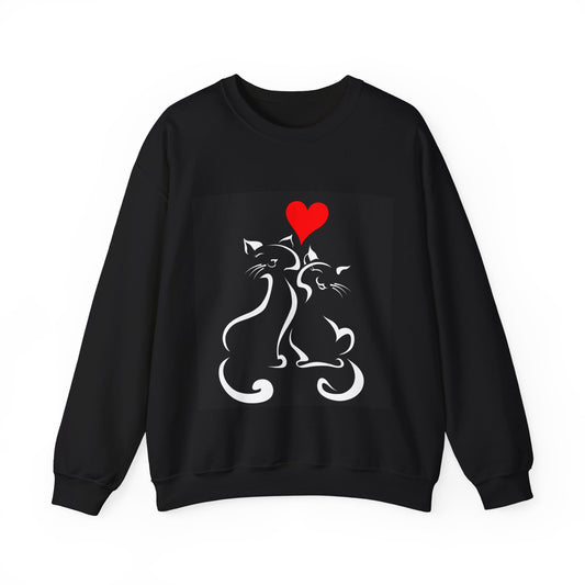Cats in Love Unisex Heavy Blend™ Crewneck Sweatshirt