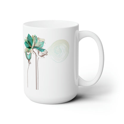 Blooms & Petals Floral Ceramic Mug 15oz