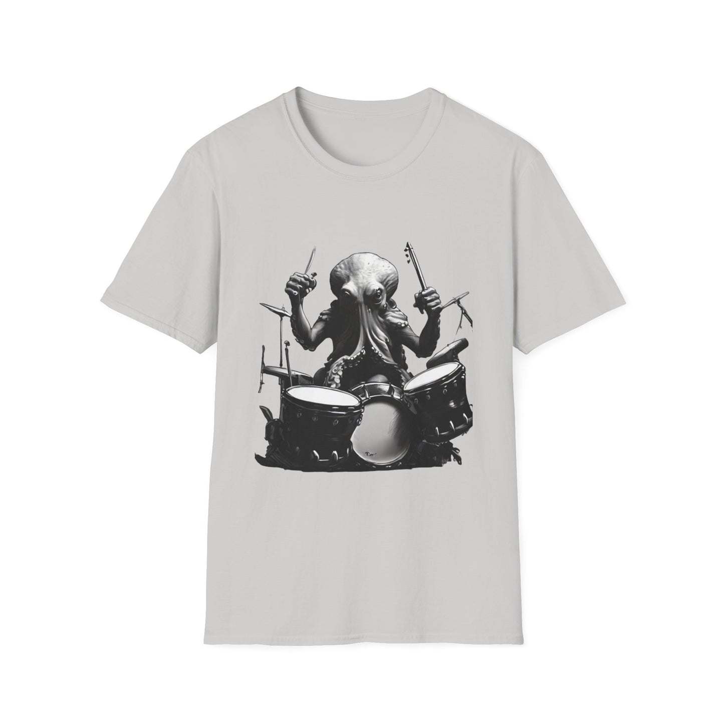 Octo-Beats" Drumming Octopus T-ShirtUnisex Softstyle T-Shirt