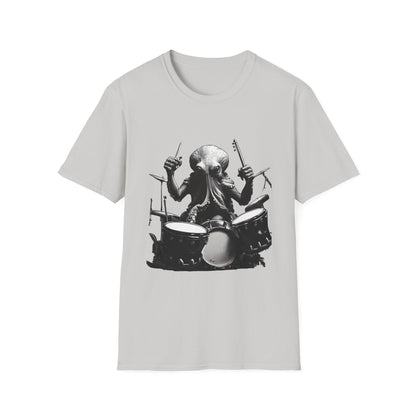 Octo-Beats" Drumming Octopus T-ShirtUnisex Softstyle T-Shirt
